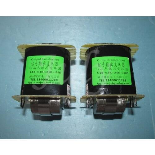 Amorphous iron core 5.5K+5.5K: 150Ω+150Ω single-ended balanced output transformer 20HZ~23KHZ -0.3DB wide frequency response