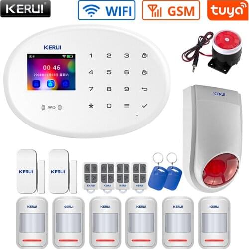 Alarm Systems Security Home KERUI W20 Wireless Smart keybord RFID SIM GSM Burglar Sensor Home Security Alarm System APP Control