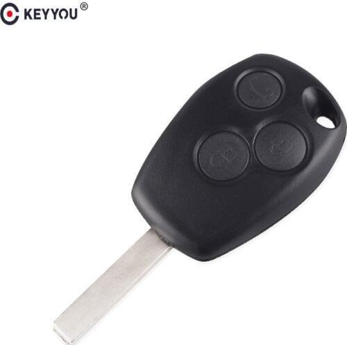 KEYYOU 10X New 3 Buttons Car Remote Key Shell Fob Key Cover Case For Renault Clio Modus Laguna Megane Free shipping