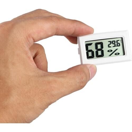 Mini Digital LCD Temperature Sensor Humidity Meter Thermometer Hygrometer Measuring Gauge White/Black