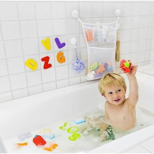 Bath Toy Storage Bag, Baby Bath Net, Suction Cup Storage, Foldable Hanging Mesh Bag, Baby Bath Toy Water Toys Toddler Toys