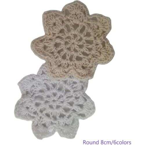 HOT small cotton round placemat cup coaster mug kitchen Christmas table place mat cloth lace Crochet tea pot doily Handmade pad