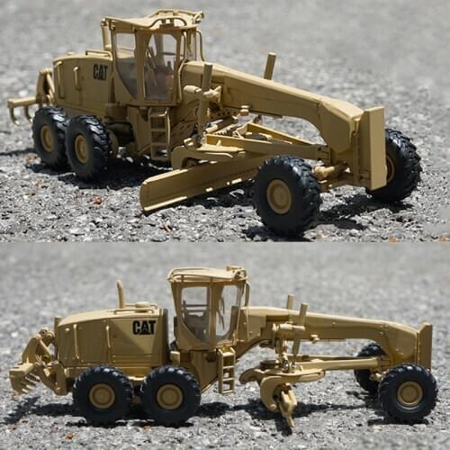 1:50 Scale Grader CAT 120M Engineering Vehicle Bulldozer Grader Road Roller Construction Car Model Toys Collection Display Show