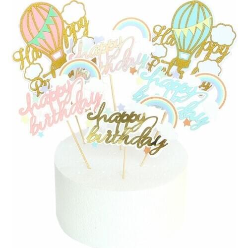 Hot wholesale 1Pc HAPPY BIRTHDAY Acrylic Cake Topper Dessert Baking Party Decoration