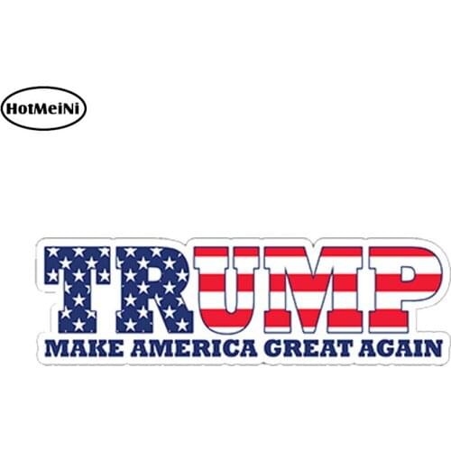 HotMeiNi 13cm x 7.6cm Car Styling Donald Trump Make America Great Again Bumper Sticker Decal Car Truck Window Flag Waterproof