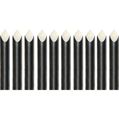 HUHAO 10pcs 3.175mm Dia.,90 Angle, 0.1mm Tip, 3 Edge Carbide Woodworking Tools, Engraving Bits for CNC Router Machine