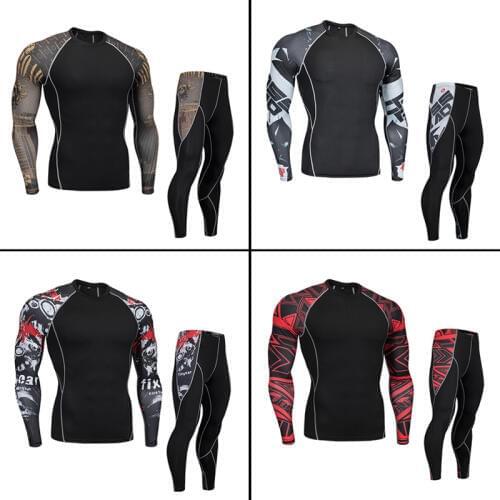 Ski Underwear Set > Mens Winter Thermal Underwear >Running Tights suit > Compressed Thermal Underwear Workout Clothes 4XL