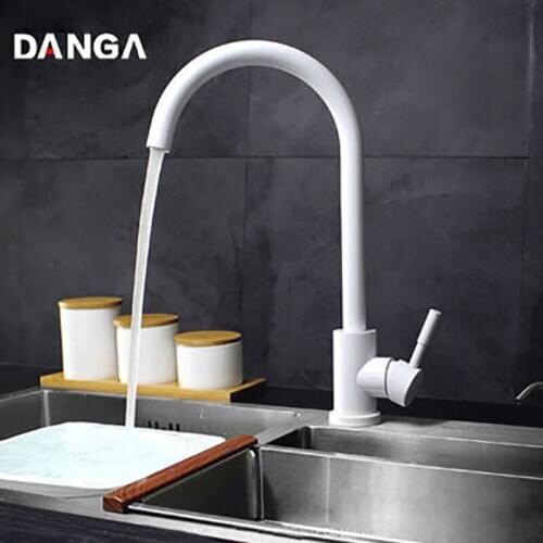 Kitchen Faucets Hot and Cold Mixer Stainless Steel Sink Faucet Temperature Control Water-tap Rotation Water faucet with 3 Colors