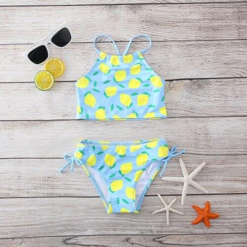 8-14Y Floral Two-piece Grils Swimwear 2021 New Summer Biquini Infantil Swimming Suit Children Swimwear Girls Swimsuit Bikini Set