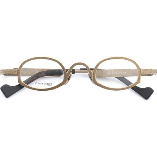 LKK Pure titanium glasses frame Italian design circular avant-garde eccentric myopia anti Men and women Myopia glasses