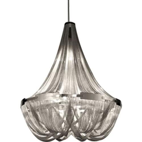 Nordic postmodern simplicity Chandelier Aluminum chain chandelier Iron Creative Living Room Home Indoor Dining Lighting