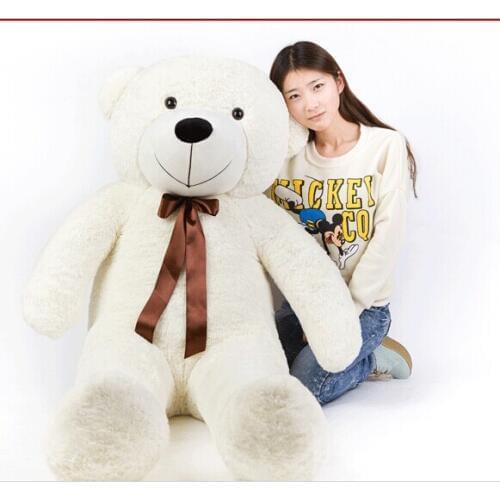 Stuffed animal 180cm white Teddy bear plush toy soft doll throw pillow gift w1693