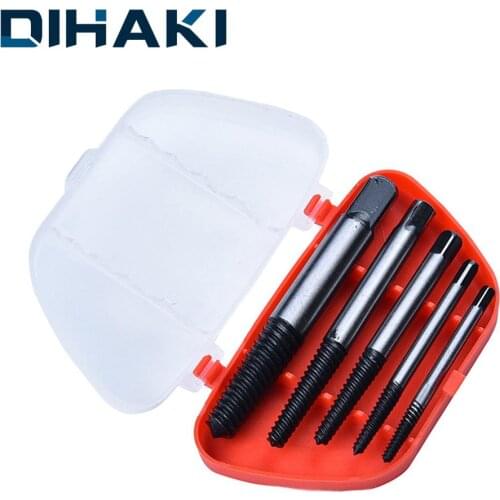 5pcs Stripped Screw Extractor Set Damaged Screw Extractor Kit and Broken Bolt Extractor and Screw Remover Set