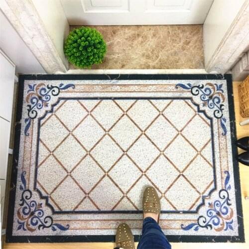 European Style Floor Mats Entrance Hall Entrance Door Mat Marble Non-slip Rug Waterproof Mat Geometric Rug Pvc Carpet