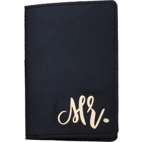 40PCS / LOT New Leather Gold Stamping Letter Passport Covers PU Card Holder Passport Wallet