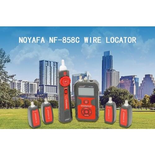 NOYAFA NF-858C Cable Tester Line Portable Wire Tracker Line Finder Locator Network Cable Test RJ11 RJ45 BNC Measure Cable Length