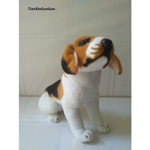 About 30cm squatting beagle dog plush toy soft doll Christmas gift b1789