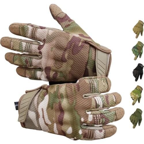 Men Riding Gloves Cycling Bike Full Finger Motos Racing Gloves Antiskid Screen Touch Outdoor Sports Tactical Gloves Protect Gear