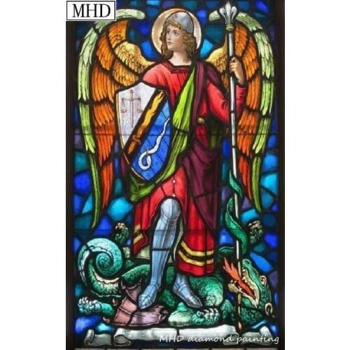 Full round / square drill Religious icon diy diamond painting angel rhinestone mosaic Diamond Embroidered Wall Sticker Art MAS44