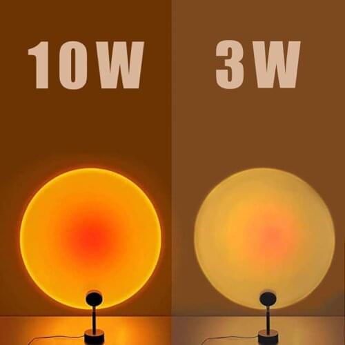 Sunset Projector Floor Night Light Art Wall Decor Lights LED Rainbow Projection Lamp USB Sunset Red Atmosphere Room Decoration