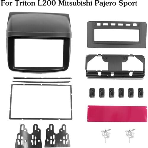 2 Din Fascia Frame For Triton L200 Mitsubishi Pajero Sport Radio DVD Stereo Panel Dash Mounting Installation Trim Kit Face Frame