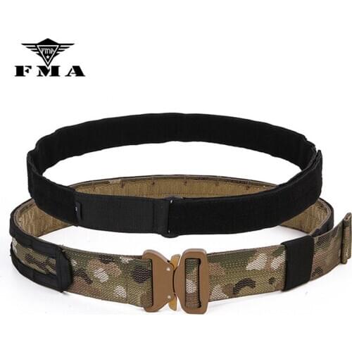FMA Combat Belt Cobra1.75-2inch One-pcs Nylon Support Hunting Tactical Heavy Duty Buckle Pistol EDC Belt Waist