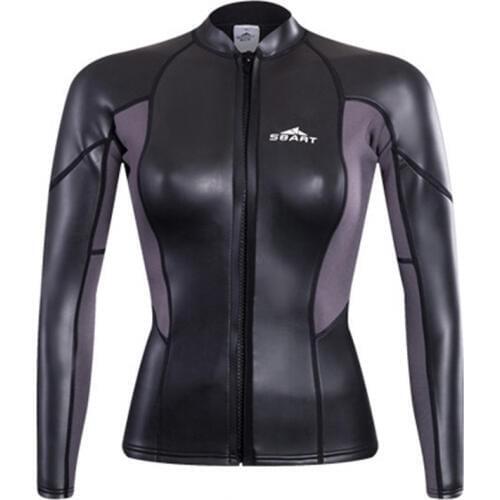 Sbart Ms. 2mm neoprene zipper long sleeve diving suit, diving, surfing, preventing jellyfish