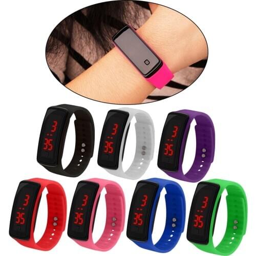 Kids Watch Students Sports Waterproof Silicone Band LED Digital Bracelet Wrist