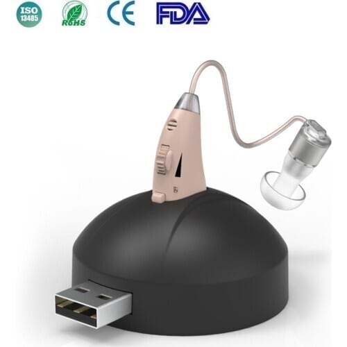 Elderly In-Ear Hearing Aid Amplifier Mutual Listening Collector Volume Adjustable Aid Wireless Sound Amplifier Rechargeable