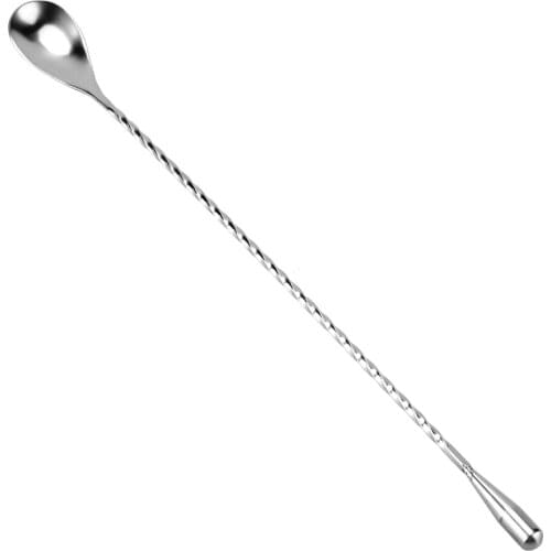 Stainless Steel Bar Cocktail Twisted Mixing Stirrin Spoon Fork Tip DIY Set Shaker Muddler Stirrer Twisted Mixing Spoon Kitchen