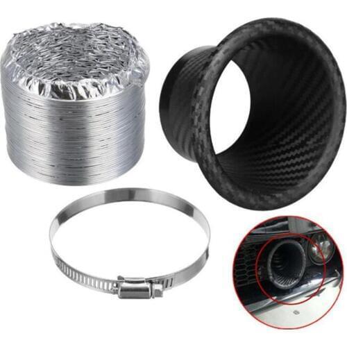 Air Intake Car Front Bumper Turbo Pipe ABS 4.5CM Diameter Square Universal Turbine Inlet Pipe Air Funnel