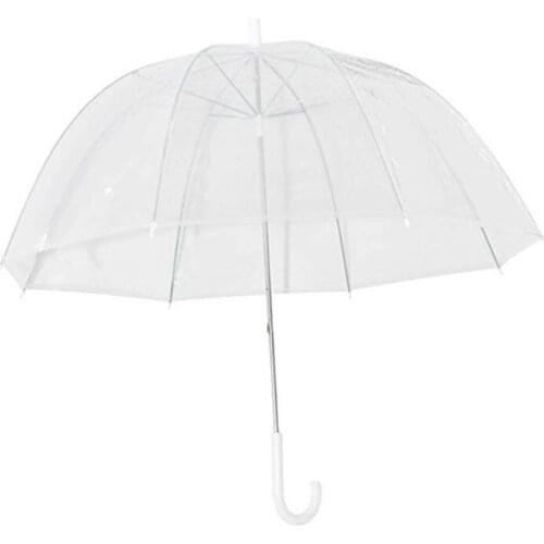 Umbrella Fashion Transparent Clear Bubble Dome Shape Umbrella Outdoor Windproof Umbrellas Princess Weeding Decoration