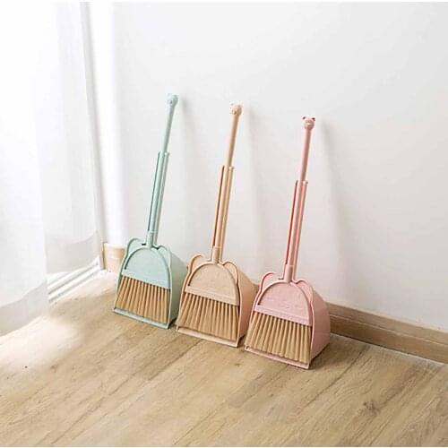 1 Set Baby Mini Sweeping House Cleaning Toys Set Child Mop Broom Dustpan Set Telescopic Pretend Play Toys Kids Gifts