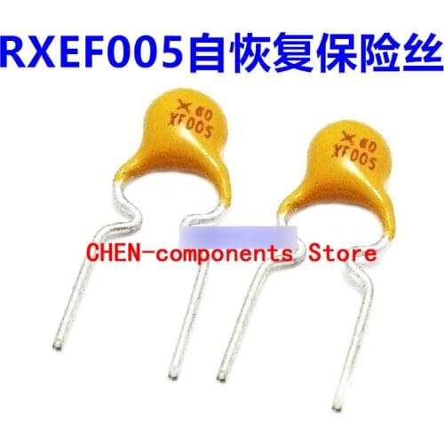 10PCS RXEF005 Self-recovery fuse 0.05A 60V straight Insert