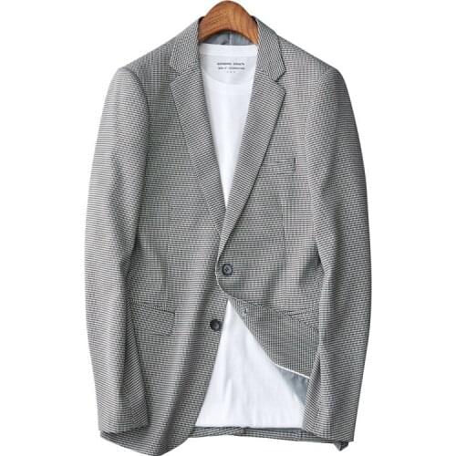 2020 Spring Suits Blazer Mens Business Casual Plaid Suits Men Single Breasted Coat Fashion Classic Jacket Blazers Size S-3XL