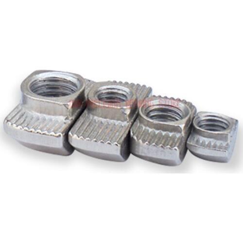 2021 50pcs M3/m4/m5*10*6 For 20 Series Slot T-nut Sliding T Nut Hammer Drop In Fasten Connector 2020 Aluminum Extrusions Hw109