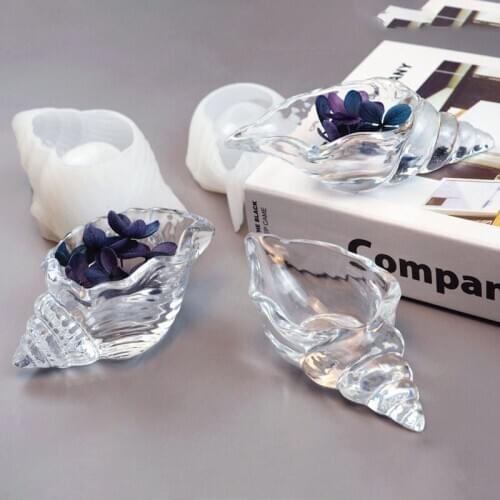 3D Ocean Conch Shell Makeup Sponge Silicone Mold For Jewelry Box Mold DIY Making Finding Accessories Jewelry