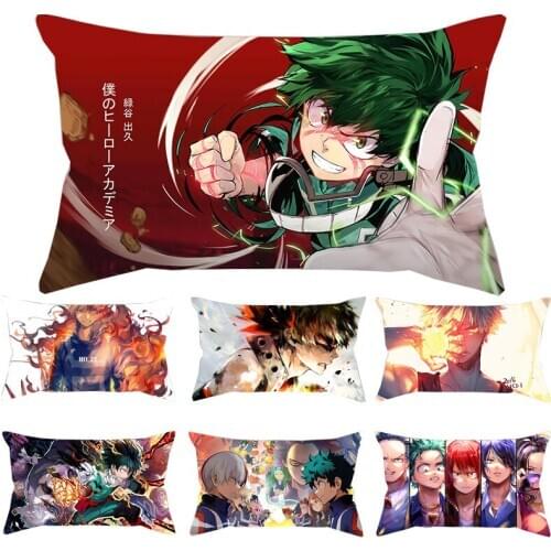 50*30CM NEW No pillow core My Hero Academia Midoriya Izuku Bakugou Katsuki pattern pillow case Model toys Gift