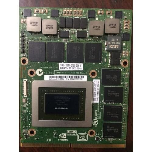 580 GTX580M GTX 580M 2GB N12E-GTX2-A1 Video Graphics Card For laptop Dell M18X M17x R2 R3 R4 test 100
