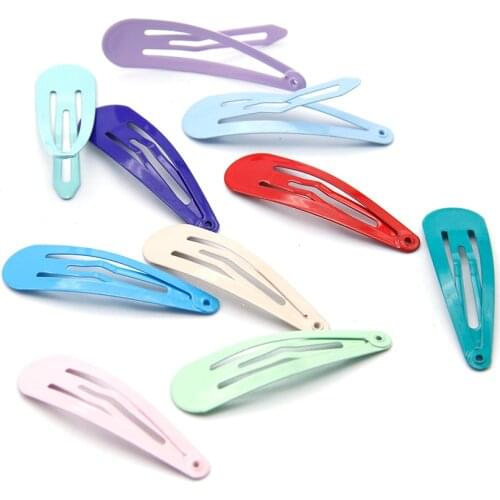 David accessories 50x13mm 50pcs Girls Snap Hair Clips Women Hairpins Barrettes Clip Pins Solid Color Metal Hairgrip,50Yc6096