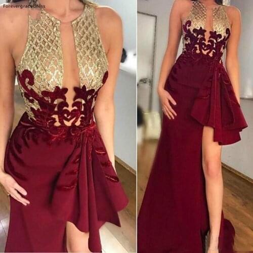 High Low Burgundy Colour Sleeveless Prom Dresses Applique Party Gowns Women Wear Plus Size Available