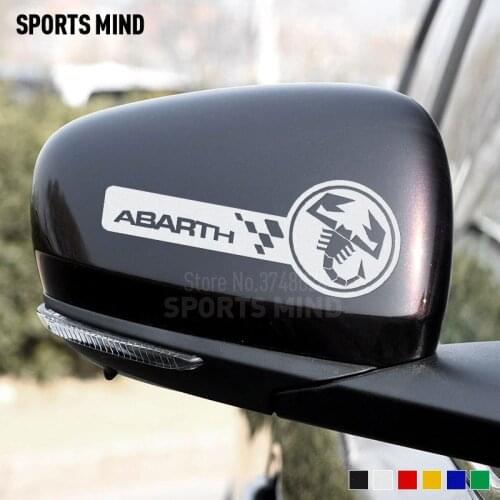 1 Pair Car Styling For FIAT 500 Grande Punto Ducato Stilo Bravo Panda Abarth Accessories Rear view Mirror Car Stickers Decal