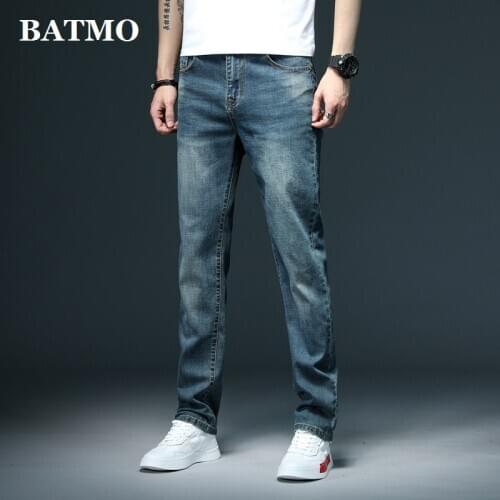 Batmo 2020 new arrival high quality classica elastic jeans men ,mens Straight jeans ,casual jeans men,plus-size 28-40 P312