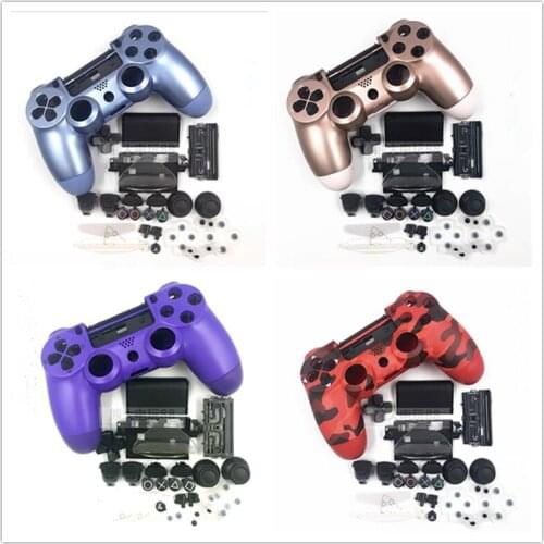 Free Shipping New Wireless Console Housing Case Cover With Buttons Set For PS4 Slim Pro 4.0 JDM-040 Controller Touch With Light