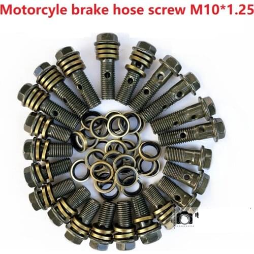 M10*1.25 Brake Master Cylinder Oil Hose Screw Banjo Bolt Motorcycle Universal Tube Tubing Screws Bolts crf klx scooter 125cc