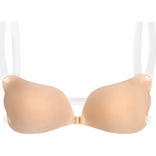 Sexy Female Invisible Bra Push High BH Breathable Lingerie Silicone Bra Push Up Bra Backless Lingerie Magic Bra Fly Wedding Bras