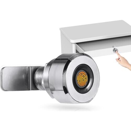 Digital Fingerprint Drawer Lock 20 Fingerprints Rechargeable Keyless Built-in Zinc Alloy Smart Lock for Home Office Gym Cabinet