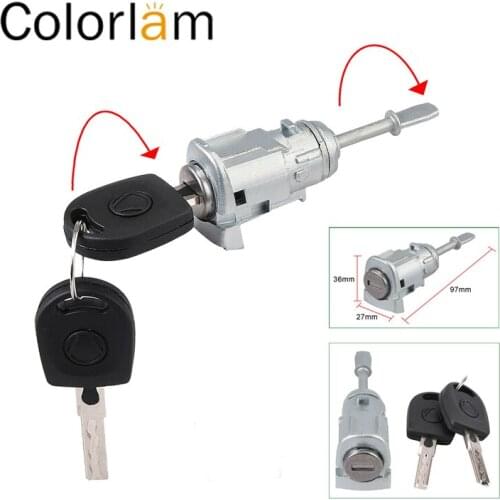 Colorlam 3B0837167 for VW PASSAT SEAT TOLEDO LEON AROSA LUPO LEFT DOOR LOCK BARREL CYLINDER with 2 KEYS