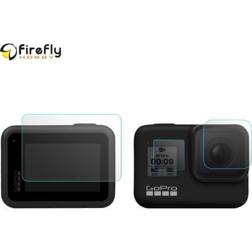 Sunnylife Protective Film Set Tempered Glass Lens Back Front Screen Protector for GoPro Hero 8 Black