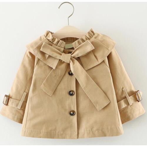 Baby Girl bow knot Jacket,Girl Coats,Kids Outerwear,Girl Clothes,Spring Autumn Trench,Children Windproof Jacket,Baby Jacket,1-3